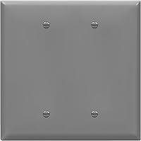 Vista 9 de ENERLITES - Cubierta de salida doble en blanco extra grande, placa de pared de dos bandas en blanco, tamaño grande, 2 bandas de 5.5 x 5.5 pulgadas