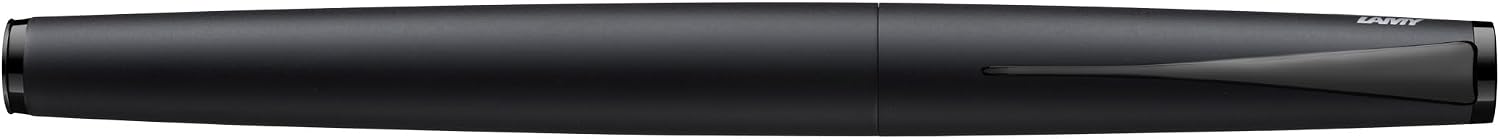 Lamy studio lx-all-black - Fountain Pen in elegant metal body - steel nib, partially platinum-plated & in nib size M - incl T 10 blue ink cartridge