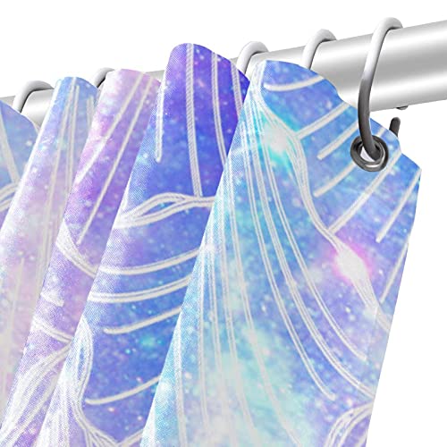 Rideau de douche écailles de sirène imperméable et lavable avec crochets