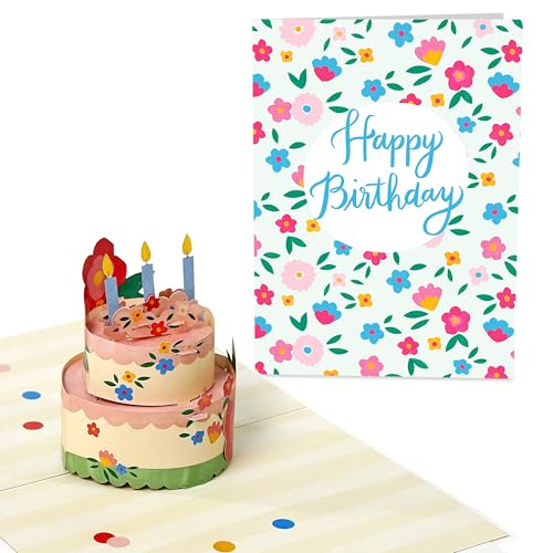Carte anniversaire pop up gâteau Central 23 fait main carte 3D pour femme