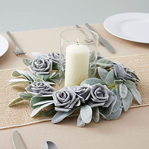 100 Pack Gray Roses, Artificial Flowers Bulk, 3 Inch Stemless Flower Heads For Decorations, Diy Crafts (3 X 3 X 1.3 In) #TOP1