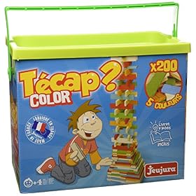 Jeujura – Tecap Color – 200 Pieces – Jeux de Construction- Jeu de planchettes – Pour faire un maximum de constructions – Laisser libre son imagination – Manipulation – Créativité – 8334