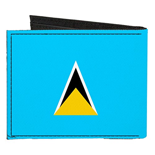 Buckle-Down Canvas Bi-fold Wallet-Saint Lucia Flag2