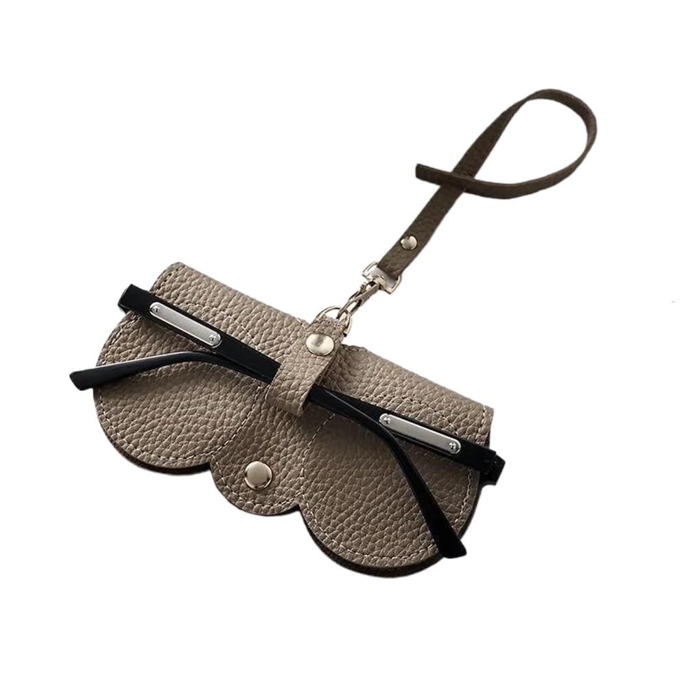 2/4/6 fundas para gafas de sol con relieve de litchi en relieve, bonita bolsa de almacenamiento de gafas de sol de piel sintética para colgar gafas de lectura, soporte portátil para gafas de