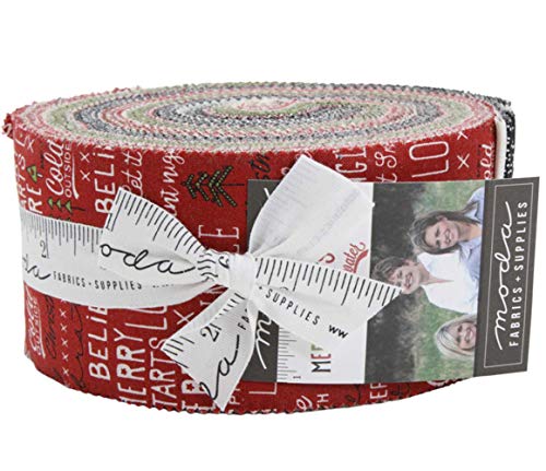 Merry Starts Here Jelly Roll 40 2.5-inch Strips by Sweetwater for Moda Fabrics
