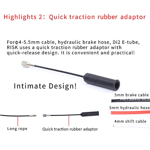 Acessório de bicicleta, Andoer Ferramenta de roteamento de cabo interno de bicicleta Trocador de fio