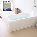 チャミ バスタブ用 使い捨てカバー ビックサイズ浴槽 サロンやホテル 水漏れにくい 自宅などで使用可能（2.5m x 1.2m）10枚セット（個別包装）