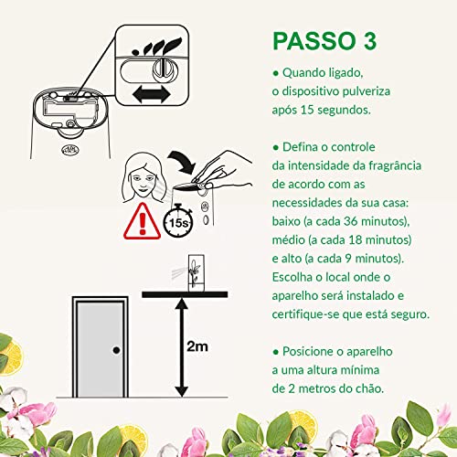 Aromatizador de Ambiente Bom Ar Automático Aerossol Freshmatic Refil na 2ª Unidade Flor de Algodão