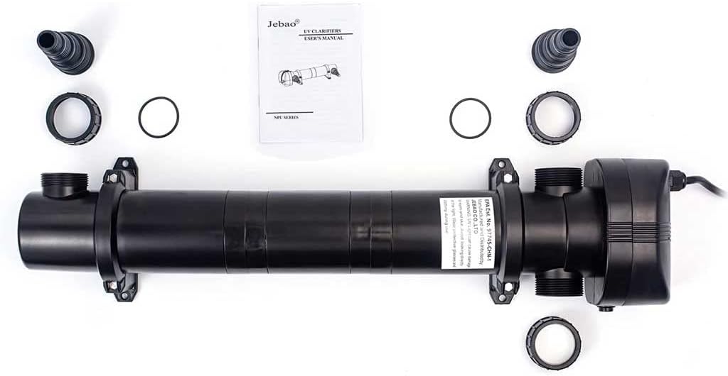 Jecod EverGrow 55W Non-Submersible UV Ultraviolet Light Clarifier Lamp Filter for Aquarium Koi Pond Fish Tank