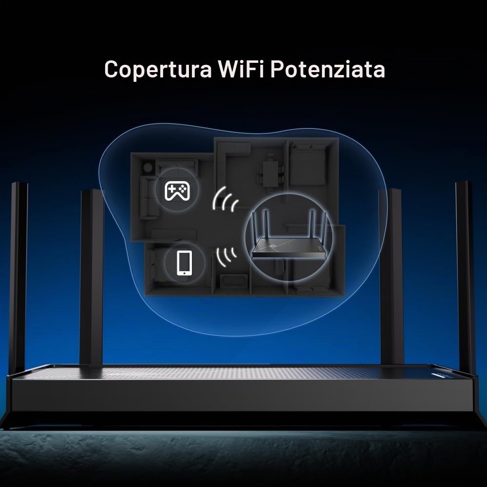 TP-Link BE3600 - Router Wi-Fi 7 Dual Band, wireless e cablato, fino a 3,6 Gbps, porte multi-Gigabit 2.5G, MLO, giochi e streaming, compatibile con EasyMesh, facile configurazione,