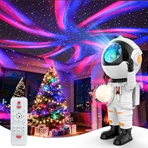 Rossetta Astronaut Galaxy Projector, Star Projector for Bedroom, LED Night Light for Kids Room with Timer and Remote, Room Decor Aesthetic, Party, Gifts for Kids, Adults, Birthday, Valentines Day