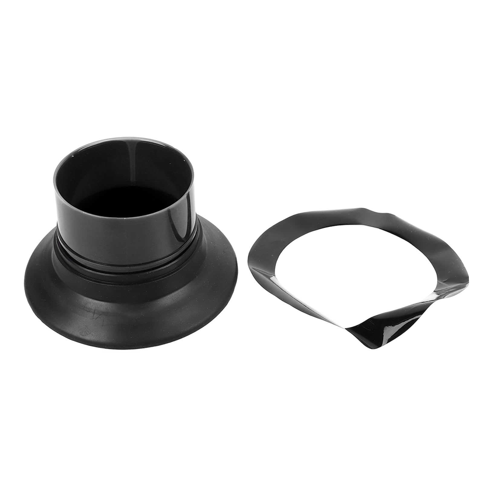 Bass Drum Enhancer, ABS Rubber Bass Drum Kick Enhancer Sturdy Drum Bass Effect Amplifier with Port Hole Protector (Black)