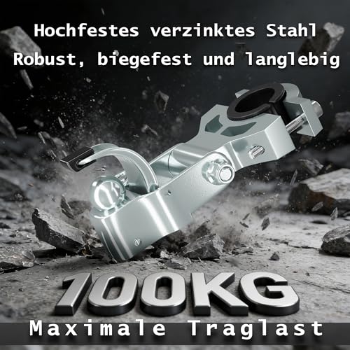 EFEALL Fahrrad Anhängerkupplung, Stabile Fahrradanhänger Kupplung aus Verzinktem Stahl für Sattelstützen Ø26–33 mm, Anhängerkupplung Fahrrad für Lastenanhänger, Ideal für Transport, Einkauf, Camping