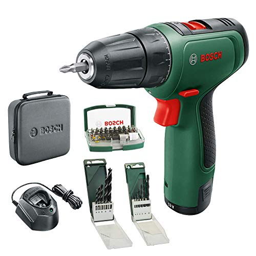 Bosch taladro/atornillador a batería EasyDrill 1200 (batería de 2,0 Ah, sistema de 12 V, juego de brocas y puntas de atornillar, en funda blanda) – Amazon Edición