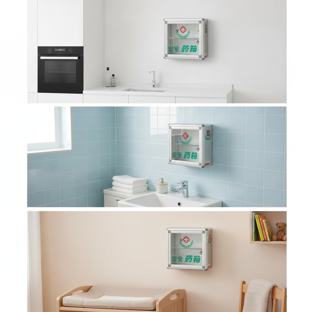 Contenitore in Lega di Alluminio, Portatile e da Muro, per il lavoro, Kit familiare D022