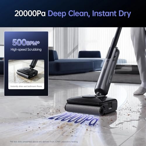Image of JONR H2 Cordless Wet Dry Vacuum Cleaner with Warm Water Self-Cleaning, Innovative Odor Protection Design, 20,000Pa Hurricane Suction, 180Lie-Flat with Zero Power & Capacity Loss