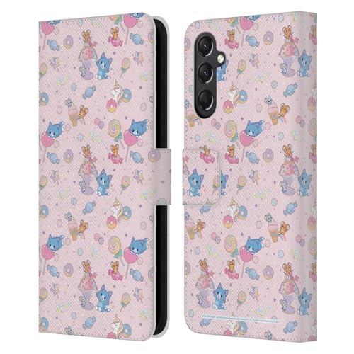 Étui Samsung Galaxy A24 / M34 Tom and Jerry en cuir avec fentes pour cartes