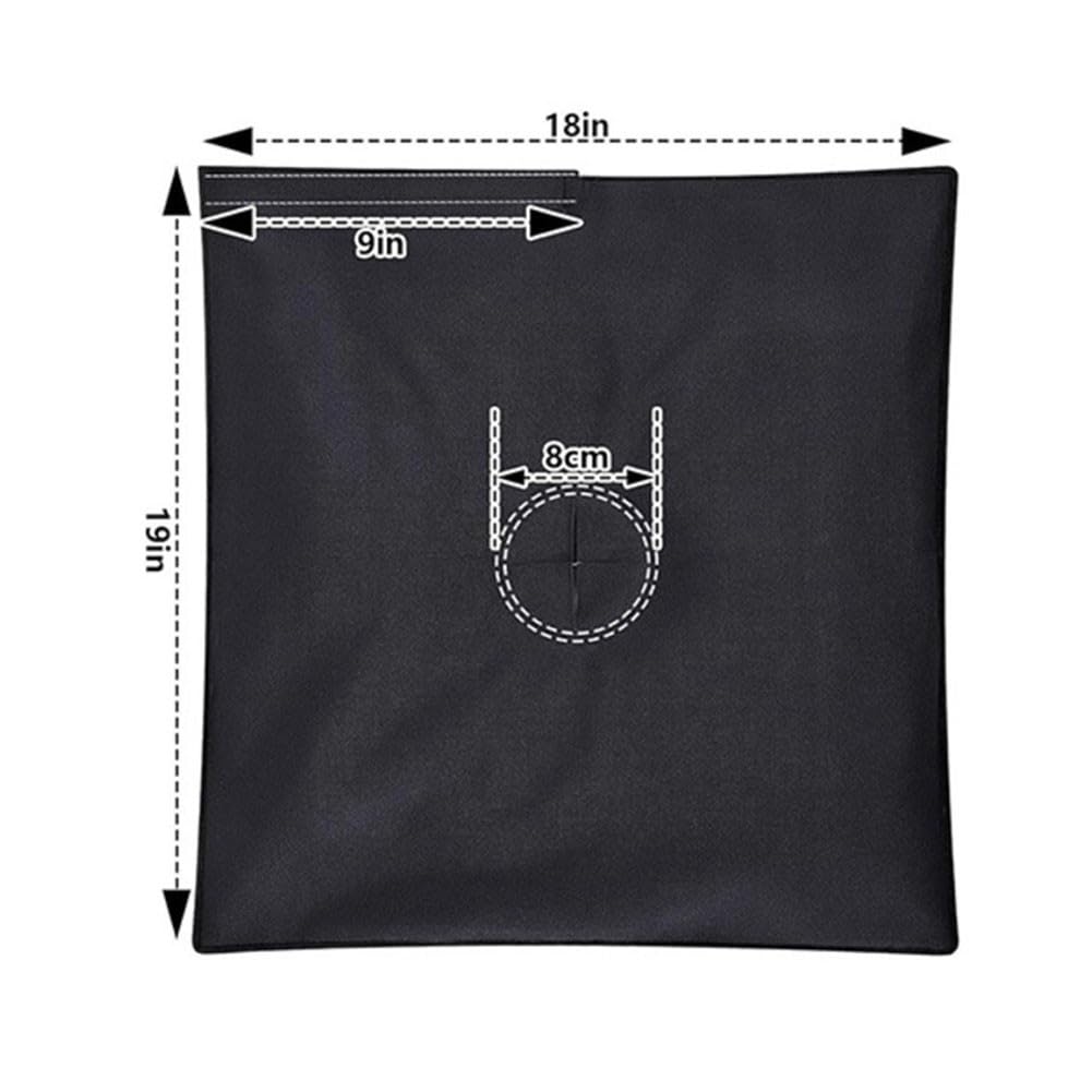 Sacchetti di sabbia riutilizzabili, confezione da 3 basi di peso in tela per bandiere da esterno, tende, ombrelloni, ancoraggi di stabilità riempibili, 45 x 48 cm, nero