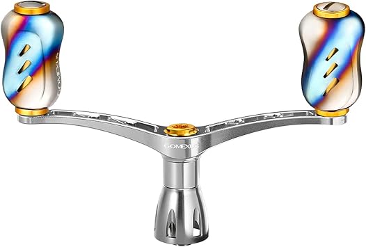 Amazon ゴメクサス スピニングリール ダブルハンドル Solid 一体構造 98mm エギング オモリグ 22mm銀河ノブ付き Gomexus スピニングリールパーツ