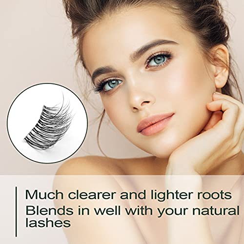 Frihappy False Eyelashes Natural Half Lash 3 Pairs Accent Fake Lashes Wispy Light Volume Reusable Pack (Hf3) #TOP2