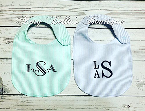 monogrammed baby bibs