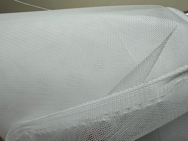Valentina Textile Inc. Petticoat Hard Net Fabric Stiff Tulle Mesh Can-Can Net Wrap-Around Mesh(50 Yard White)
