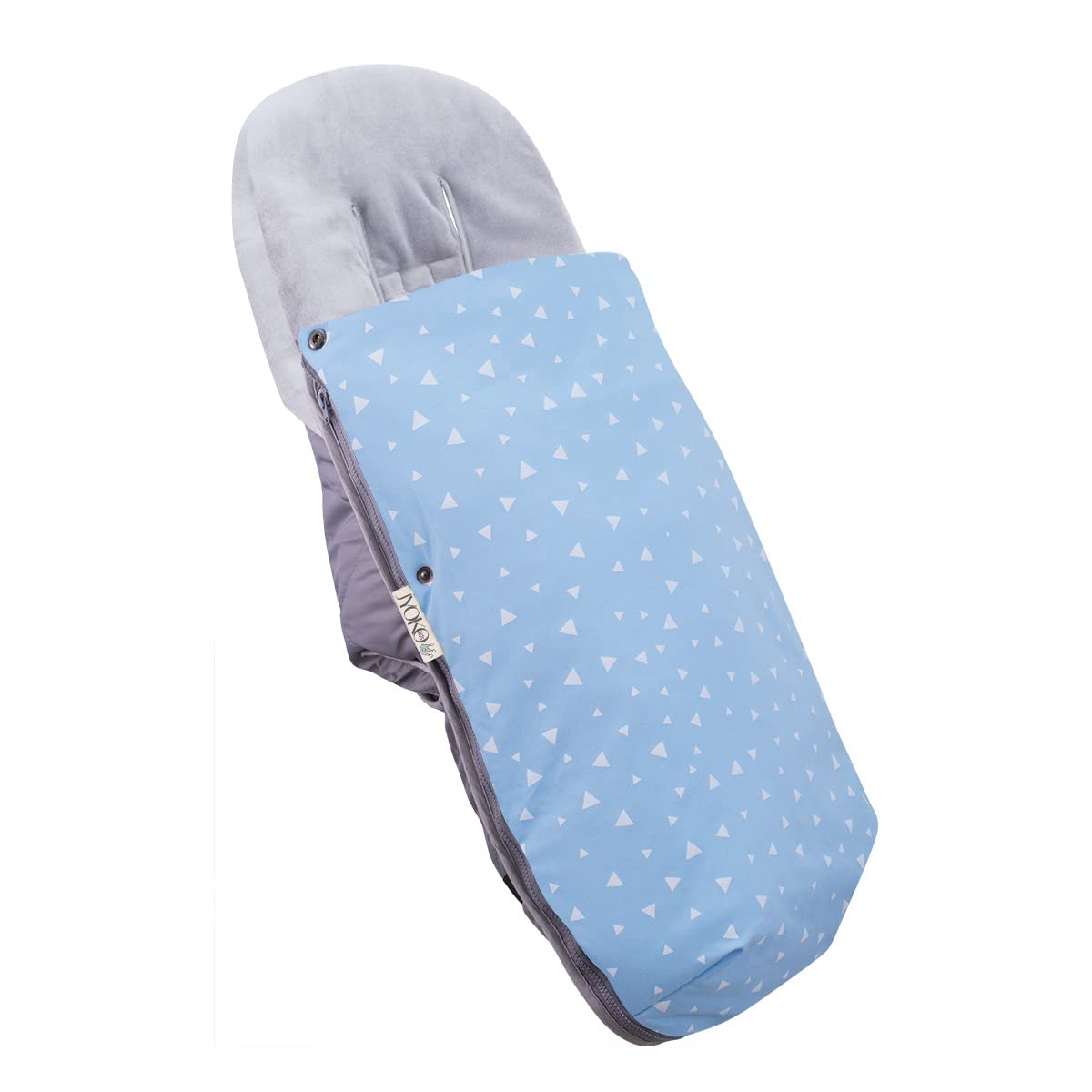 JYOKO Kids Saco Universal para Cochecito, Sacos de Abrigo para Carritos, Saco Invierno Silla Paseo, Saco de Silla de Bebe con Cremallera Desmontable, Capa Regulable (Blue Sparkles, Polar)
