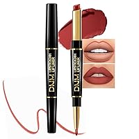 Vista 15 de Kaely Kit de Delineador de Labios Rojo y Lápiz Labial 2 en 1 para Mujeres, Kit de Labios Mate con Delineador de Labios, Tinte de Labios de Larga