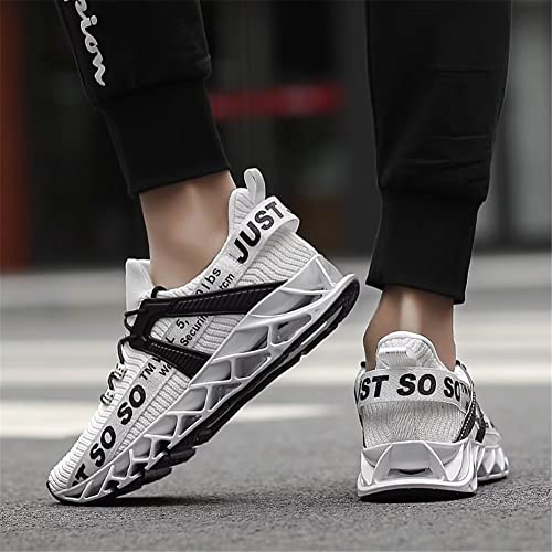 Mens Running Shoes Non Slip Athletic Walking Blade Type Sneakers White,Us 9 #TOP6