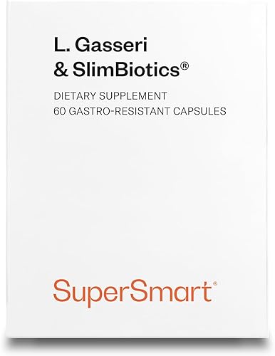 Supersmart L. Gasseri & SlimBiotics (fórmula avanzada) - Suplemento probiótico con Lactobacillus Gasseri y SlimBiotics  Sin OMG y sin gluten - 60