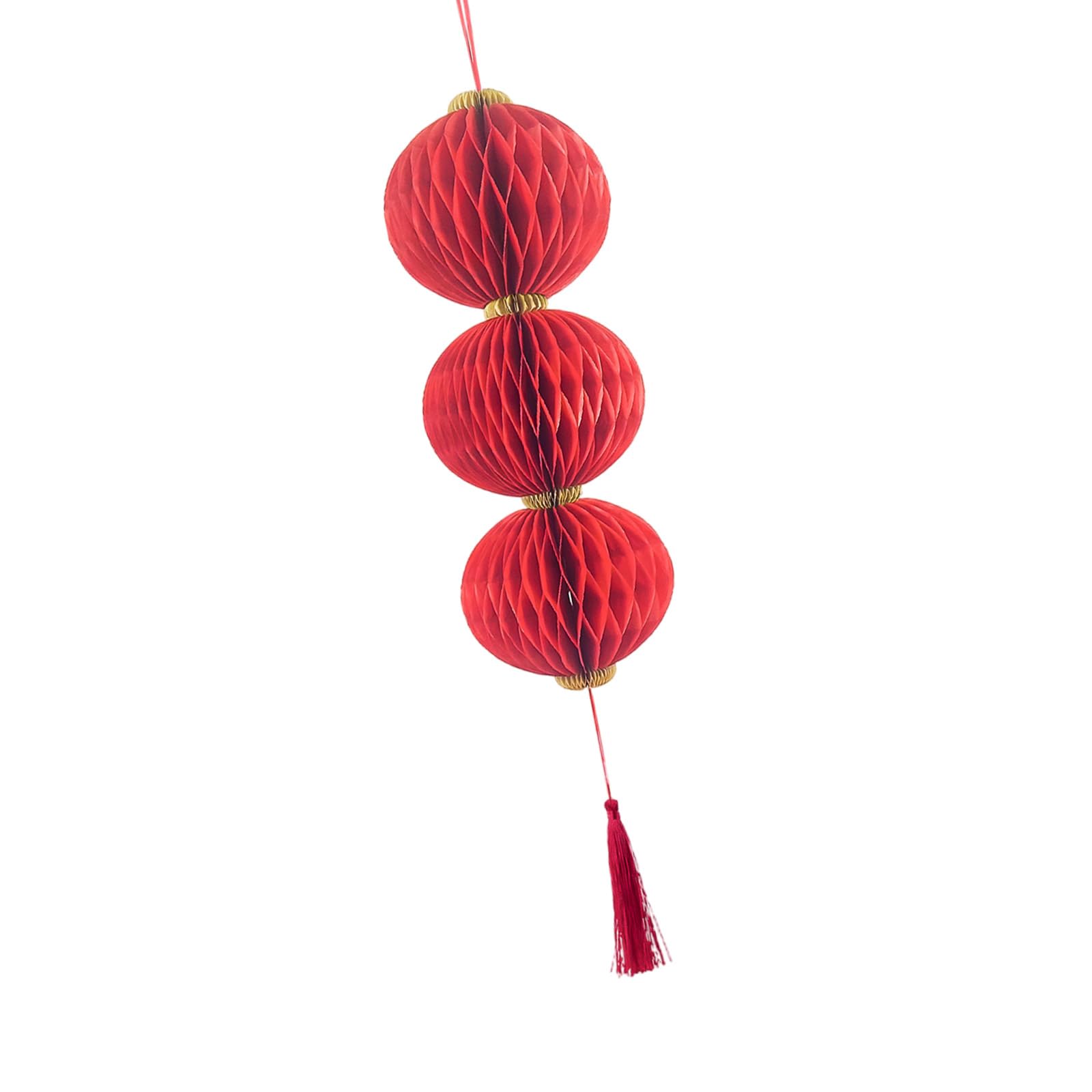Tsophreniq Chinese Paper Light with Tassels Chinese Sphere Paper Light for a Pleased and Prosperous New Year Celebration