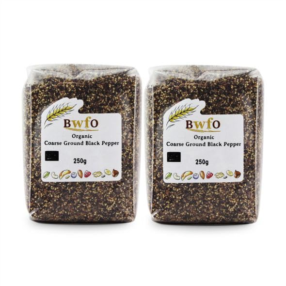 Buy Whole Foods Organic Pepper Black Coarse Ground (500g)