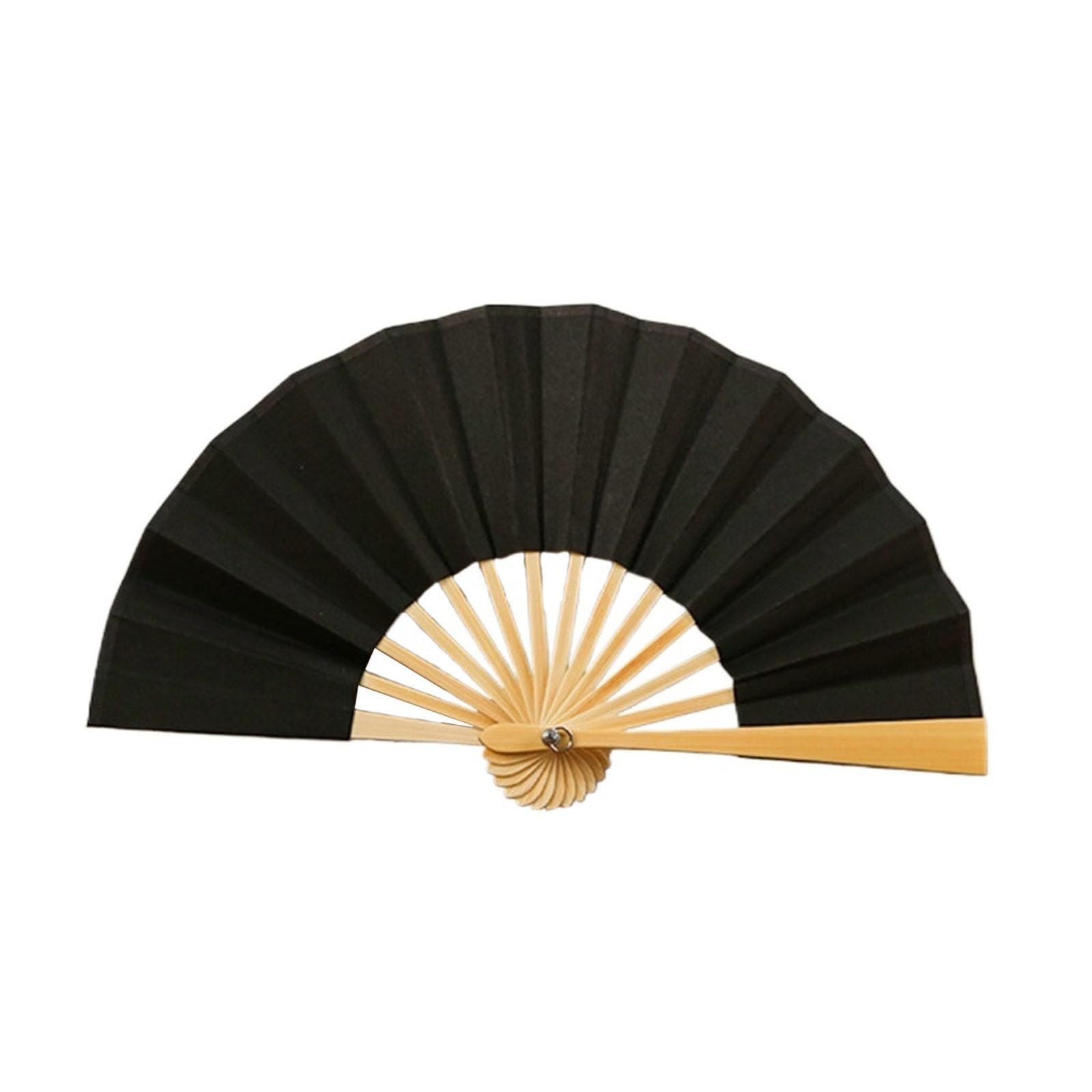 SXTYYH 4-6inch Folding Hand Fan, Blank Mini Xuan Paper Portable Fan for Performance, Folding Handheld Fan for Women(5in,Black)