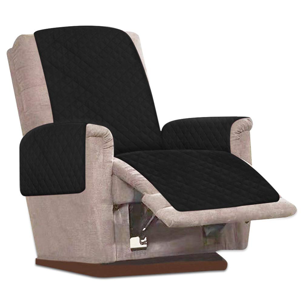 Funda para sillón relax JTWEB de 1 plaza con correas ajustables color negro