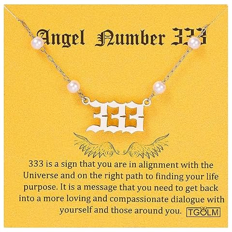 TGOLM Angel Number 333 Ankle Bracelet Faux Pearl Beaded Anklet for Women Silver Tone Cover
