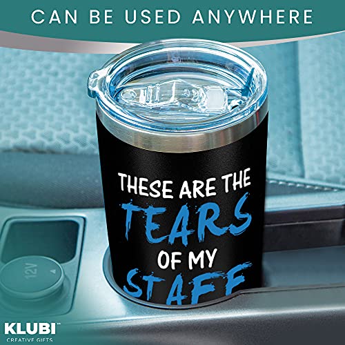 Klubi Boss Gifts Tears Of My Staff Travel Coffee Mug/Tumbler 20Oz - Funny Idea For Worlds Best Boss, Assistant, Men, Man, Women, Him, Birthday, Principal, Female, Bosses Day, Office, From Employees #TOP3