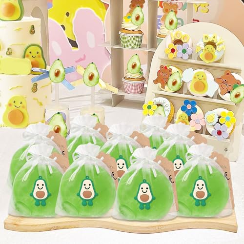 12 Pack Avocado Coin Purse with Zipper Keychain,Wallet Bag Party Favors for Avocado Birthday Party Decoration,Fruit Themed Baby Shower,School Carnival Rewards,Travel,Classroom Prize4