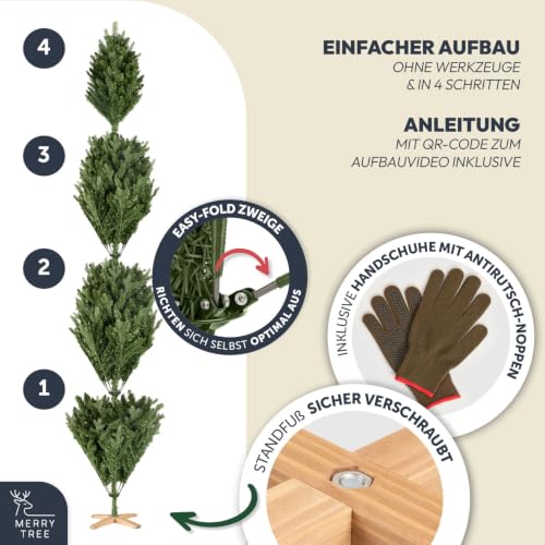 Merry Tree Premium Künstlicher Weihnachtsbaum 210 cm - Nordmanntanne – Ansicht 5