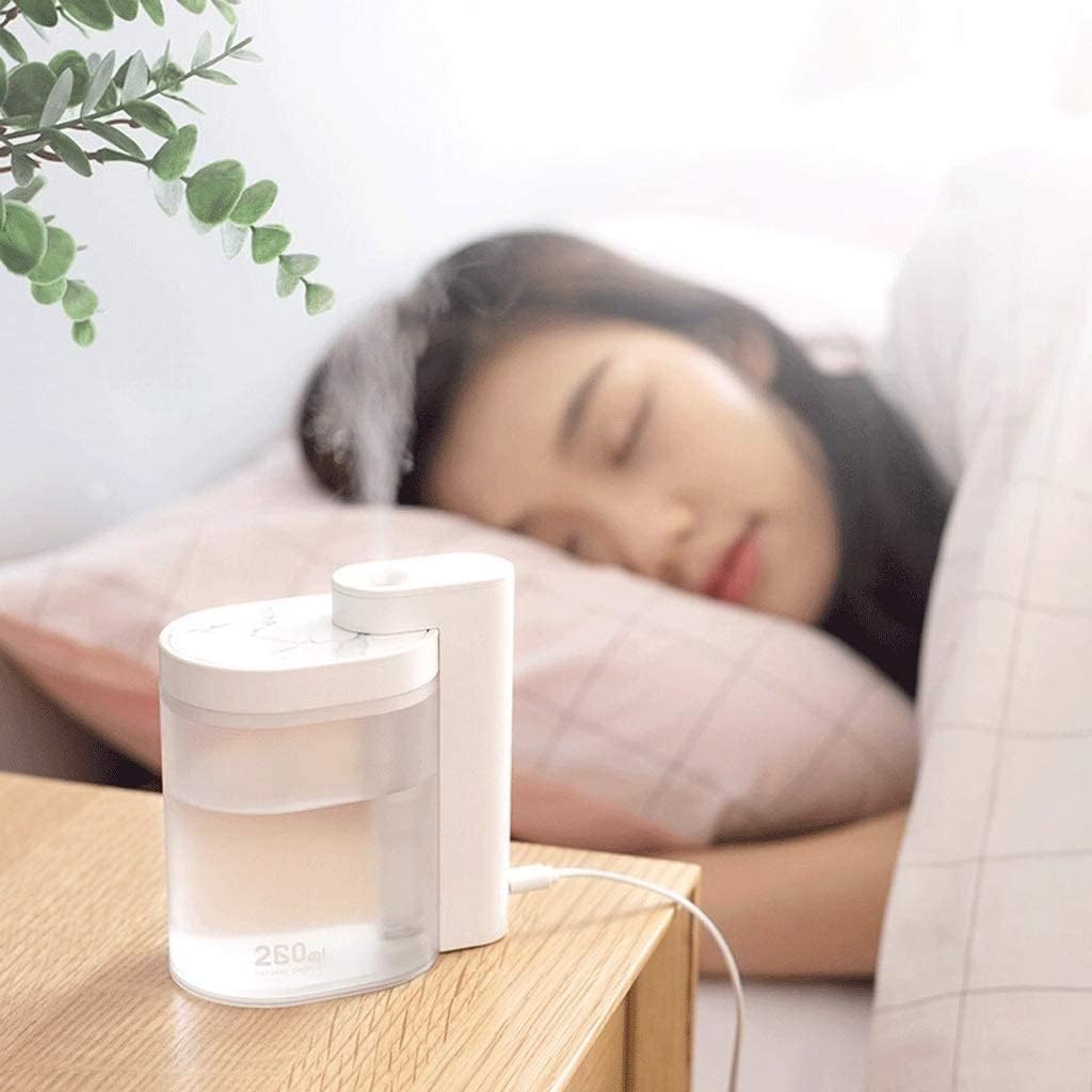 Humidifiers Portable Mini USB Humidifier Car, 260ml Ultrasonic Cold Fog Station Personal Air Humidifier, Water Spray, Silent, Automatic Shutdown, Adjustable Spray Mode, Suitable For Travel And F