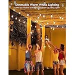 Govee Smart Outdoor String Lights H7021, RGBIC Warm White 96ft (2 Ropes of 48ft) LED Bulbs for Outdoor Decorations, WiFi Patio Lights Work with Alexa, Google, APP Control, IP65 Waterproof - Image 3