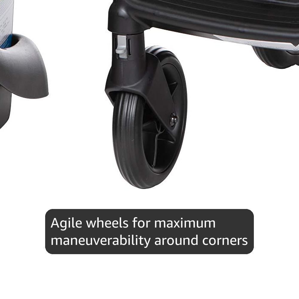 Safety 1st Smooth Ride Travel System Stroller and OnBoard FLX Infant Car Seat, Newborn to Toddler Baby Combo, Easy-Install, Large Canopy, Ample Storage, Foldable, Rear-Facing 4-30 lbs, Black Cherry