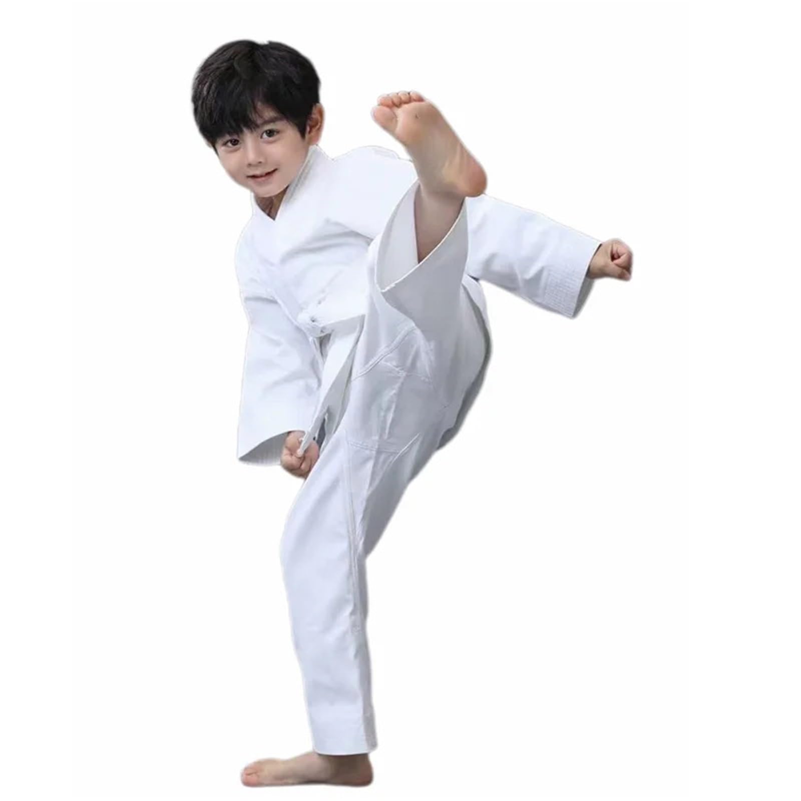 Judogi Tute da Karate Tute da Judo Peso Medio Karate GI Uniforme for Arti Marziali di Peso Medio Cotone, Cintura Bianca Inclusa für Training und Wettkämpfe