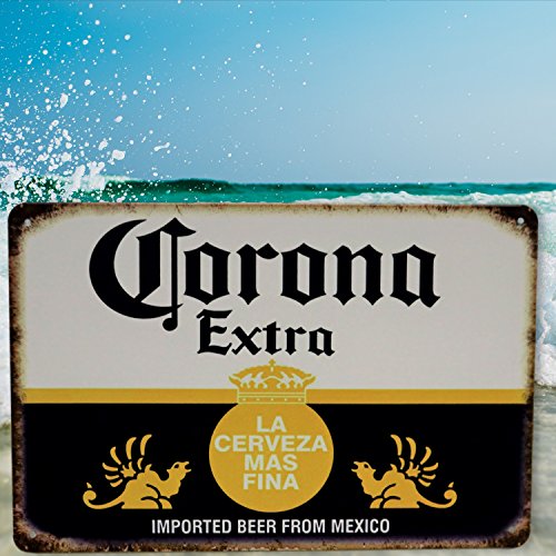 Corona Beer Man Cave Decor Metal Bar Sign | La Cerveza Alcohol Cervezas Extra | Party Home Bar Decor | Retro Vintage Bar Signs Size: 8X12 Inches #TOP4