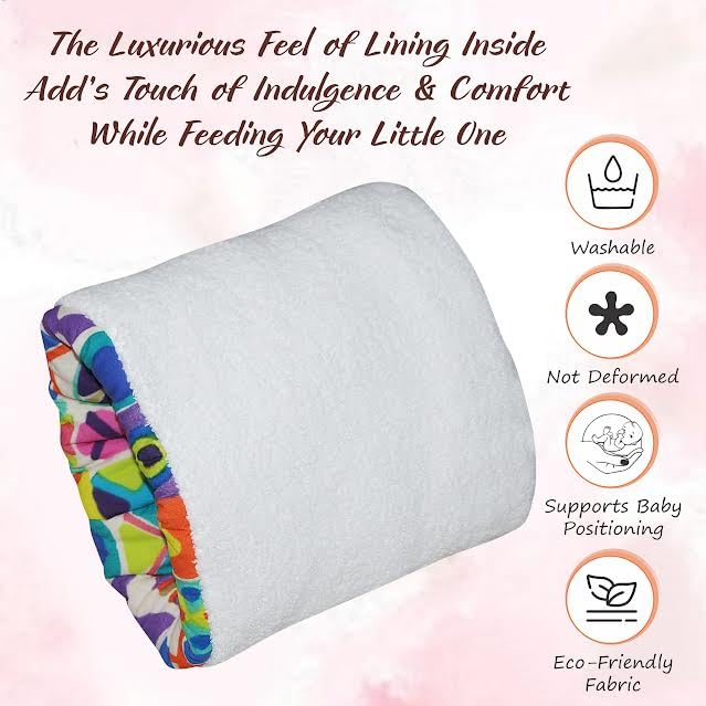 Oscar Home Nursing Arm Pillow, Breastfeeding and Bottle Feeding Head Support Pillow, Travel-Friendly and Washable (Swastik) 2