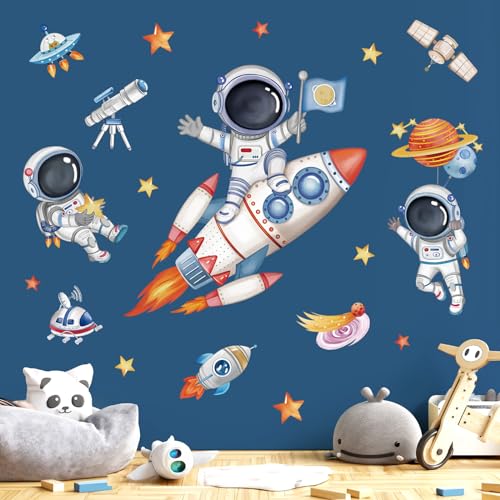 Vinilos Decorativos Rocket Astronaut Universo Espacio 30x90 cm miniatura 2