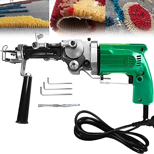QHYXT 110V/ 220V Corte eléctrico Loop Pila de Alfombra Tufting Gun Fácil de operar DIY Alfombra Alfombra Hand tufting Gun Máquina de alfombras para alfombras texturizadas Cover