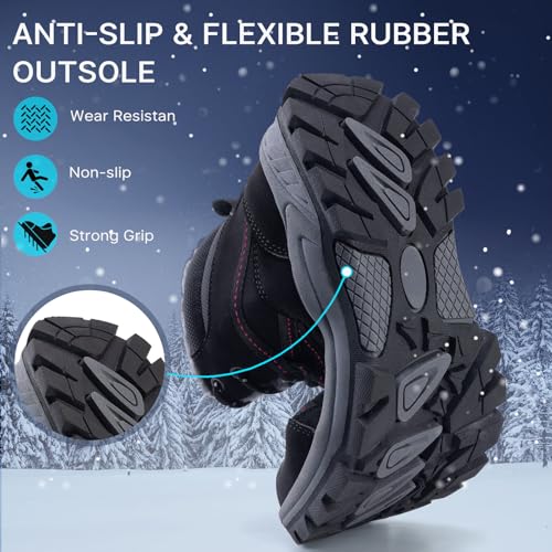 Women’s Snow Boots Warm Fur Lined Ankle Boots Lace-Up Anti-slip Cold-Resistant Comfor Winter Boots Outdoor Walking Shoes4