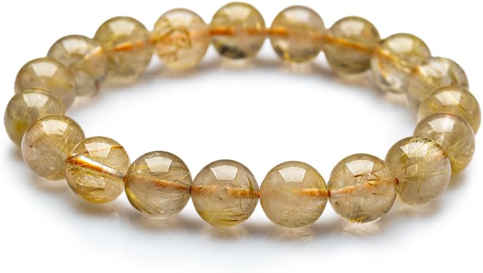 Amazon | [京珠堂] ルチルクォーツ パワーストーン 金運の王様