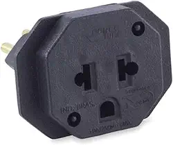 Adaptador Para Tomada Universal 2Pinos+T 10A Bivolt Preto, Force Line, 4312