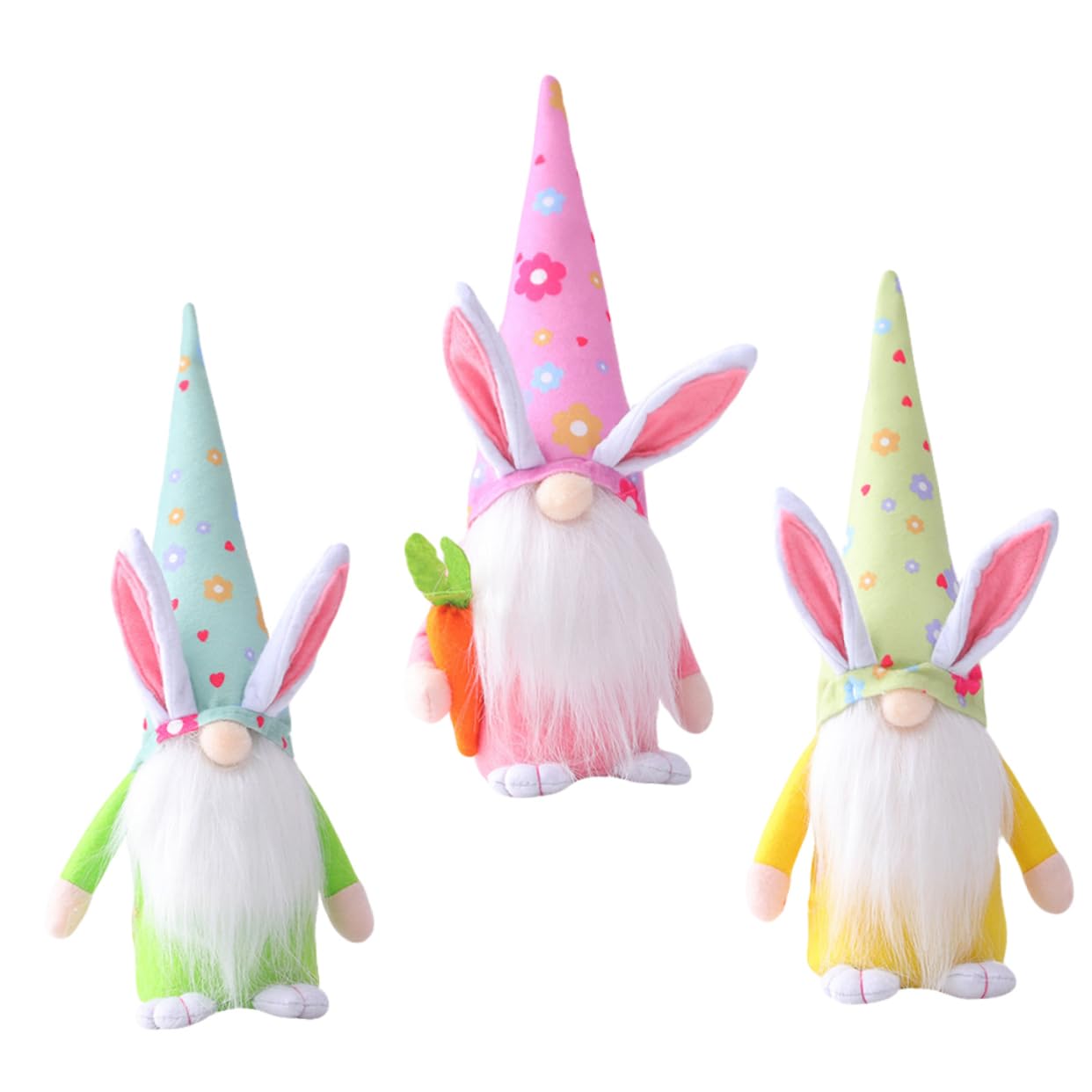 MAGICLULU 2 Sätze Osterpuppe Wiedergeborene Puppe Plüsch Zwerge Häschen Zeug Hasenpuppe Büro Dekoration Ostern Gnom Puppe Kaninchenzwerg-puppenverzierung Acryl 3 Stück * 2